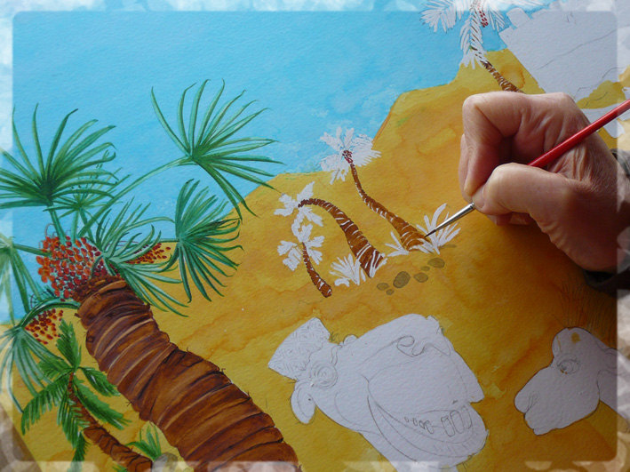 grain de sable- les aventures de saber le dromadaire-sabine hautefeuille-éditions cipango-illustration jeunesse